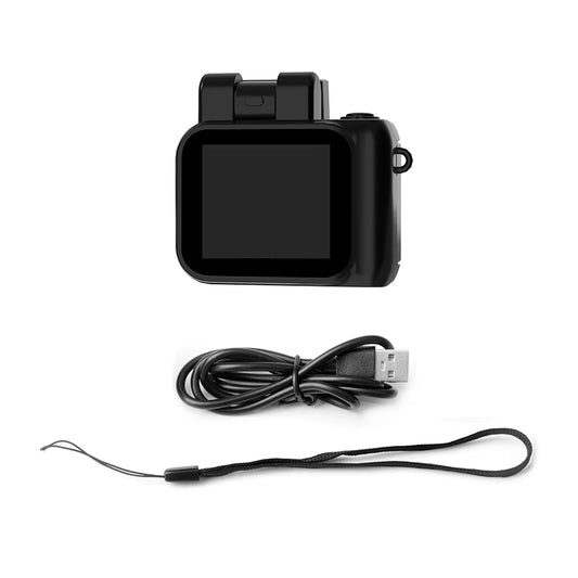 Y4000 HD 1080P Mini Camera with Flash Lamp and Battery Dock Portable Video Recorder DV with LCD Screen Kids Campus Retro Camera
