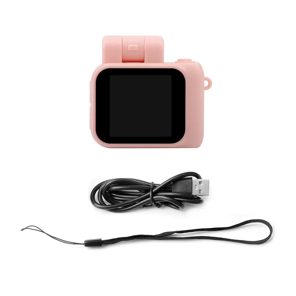 Y4000 HD 1080P Mini Camera with Flash Lamp and Battery Dock Portable Video Recorder DV with LCD Screen Kids Campus Retro Camera