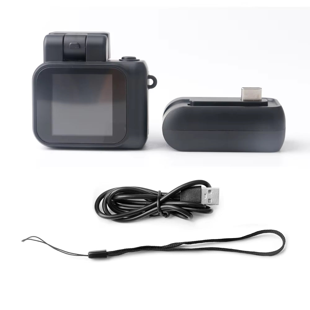 Y4000 HD 1080P Mini Camera with Flash Lamp and Battery Dock Portable Video Recorder DV with LCD Screen Kids Campus Retro Camera