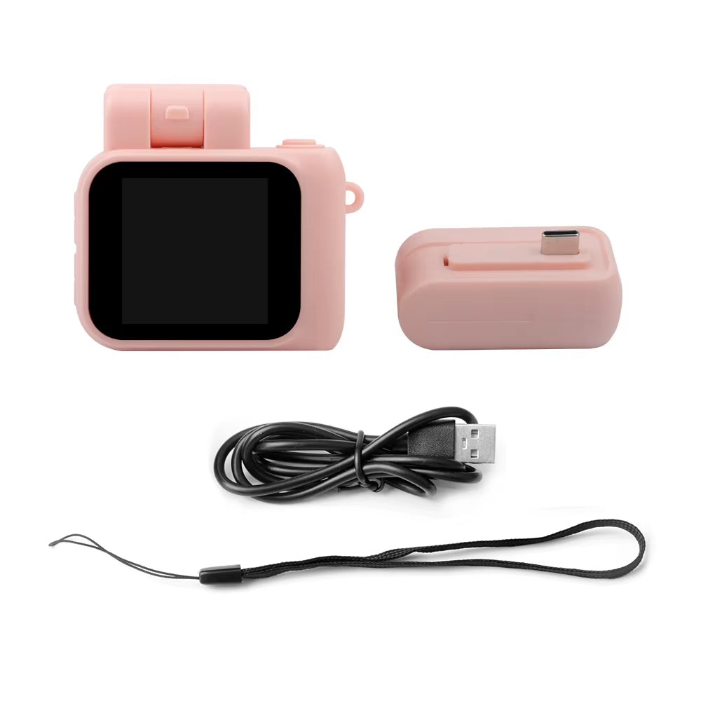Y4000 HD 1080P Mini Camera with Flash Lamp and Battery Dock Portable Video Recorder DV with LCD Screen Kids Campus Retro Camera